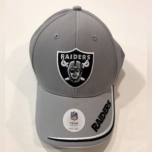 NEW • Official NFL Raiders Hat • O/S • Gray • Adjustable